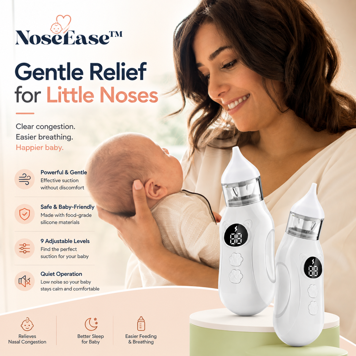 NoseEase™ Electric Baby Nasal Aspirator